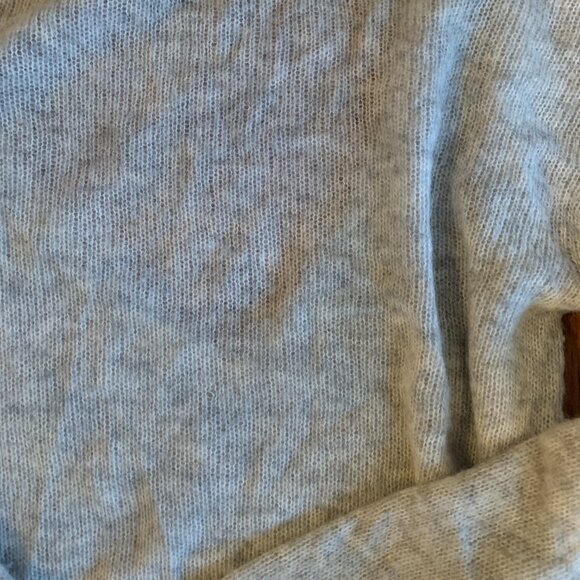 Free People Super Soft Deep V Alpaca and Wool Grey Sweater S - Picture 3 of 7